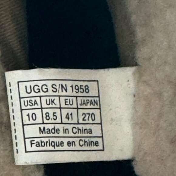 UGG Australia Lynnea Women's USA Size 10 Sheepskin Clog Boots Black Studded - Picture 8 of 14